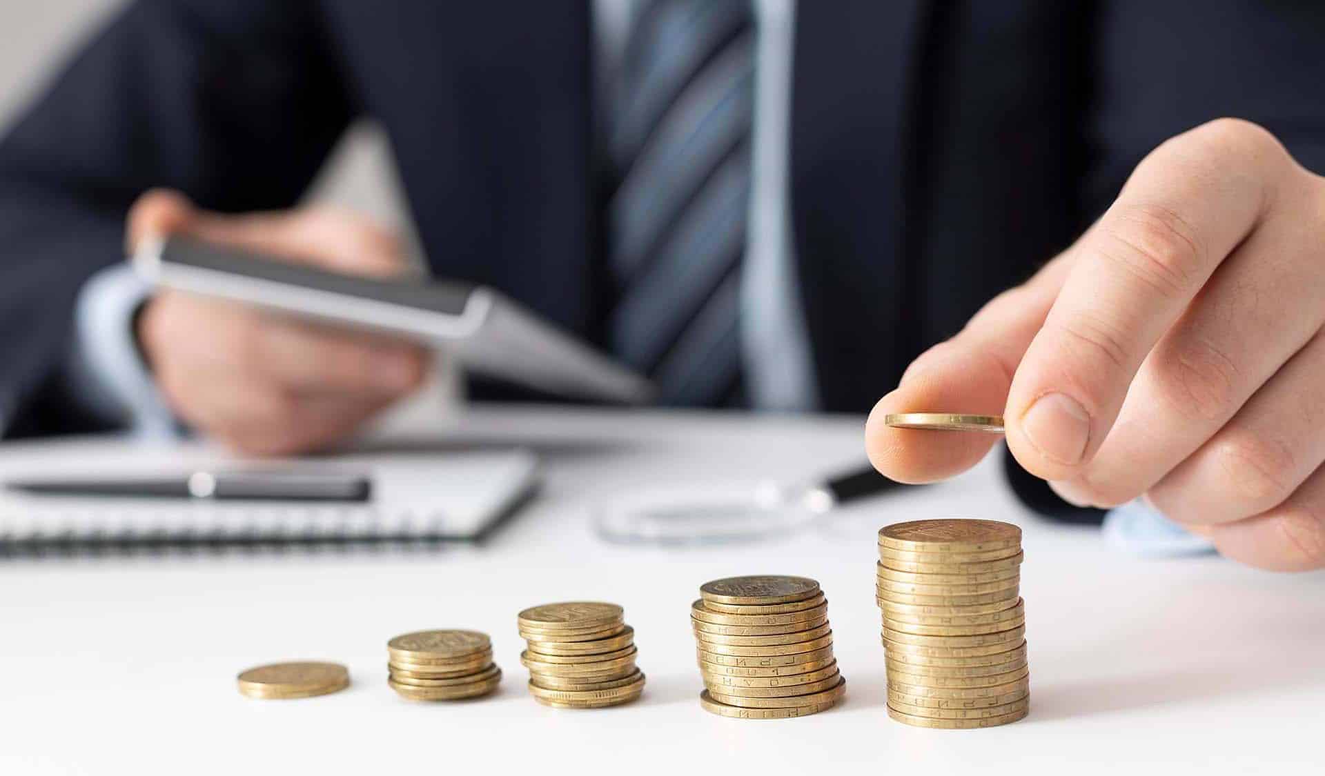 front-view-finance-business-elements-assortment